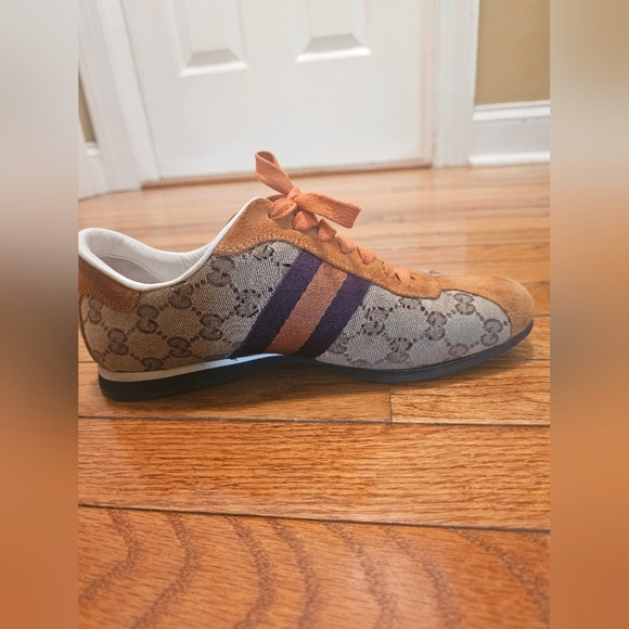 Gucci GG canvas Lowtop Suede Sneakers Size 37 - Picture 5 of 9